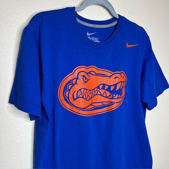 Nike Florida Gators Blue Orange Logo Crew Neck Short Sleeve T Shirt Men Medium - Picture 2 of 9